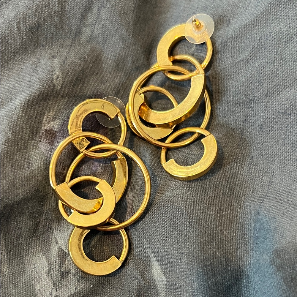 Kara Ross 14K Plated Earrings Drop Circe Earrings